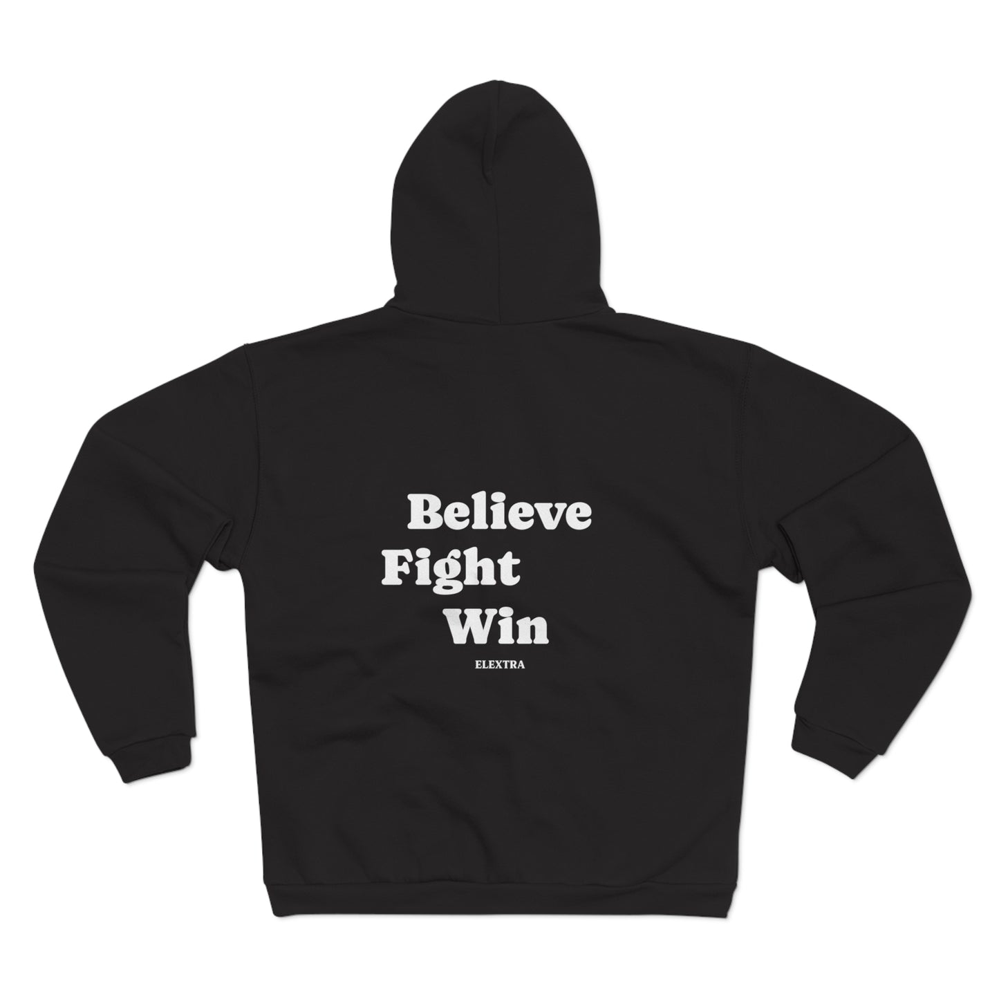 Believe Fight Win Zip Hoodie