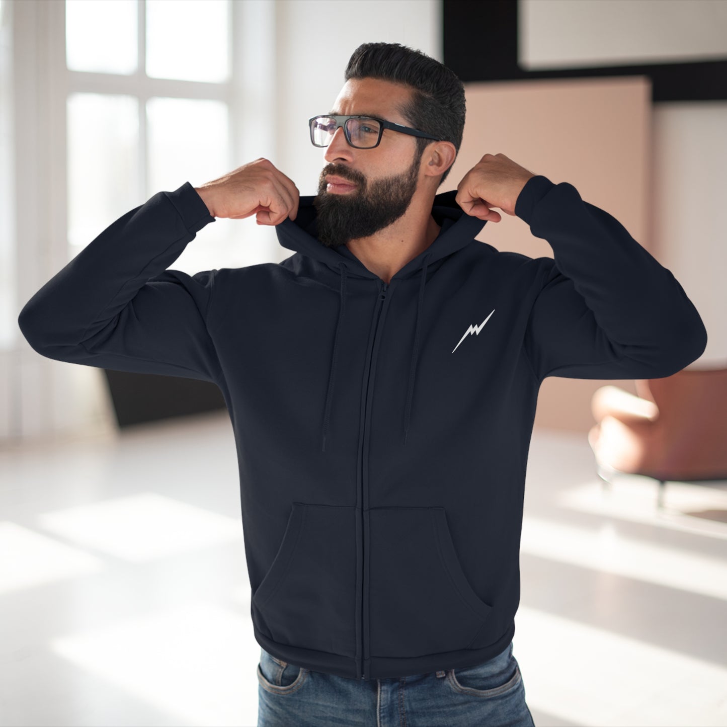 Believe Fight Win Zip Hoodie
